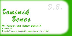 dominik benes business card